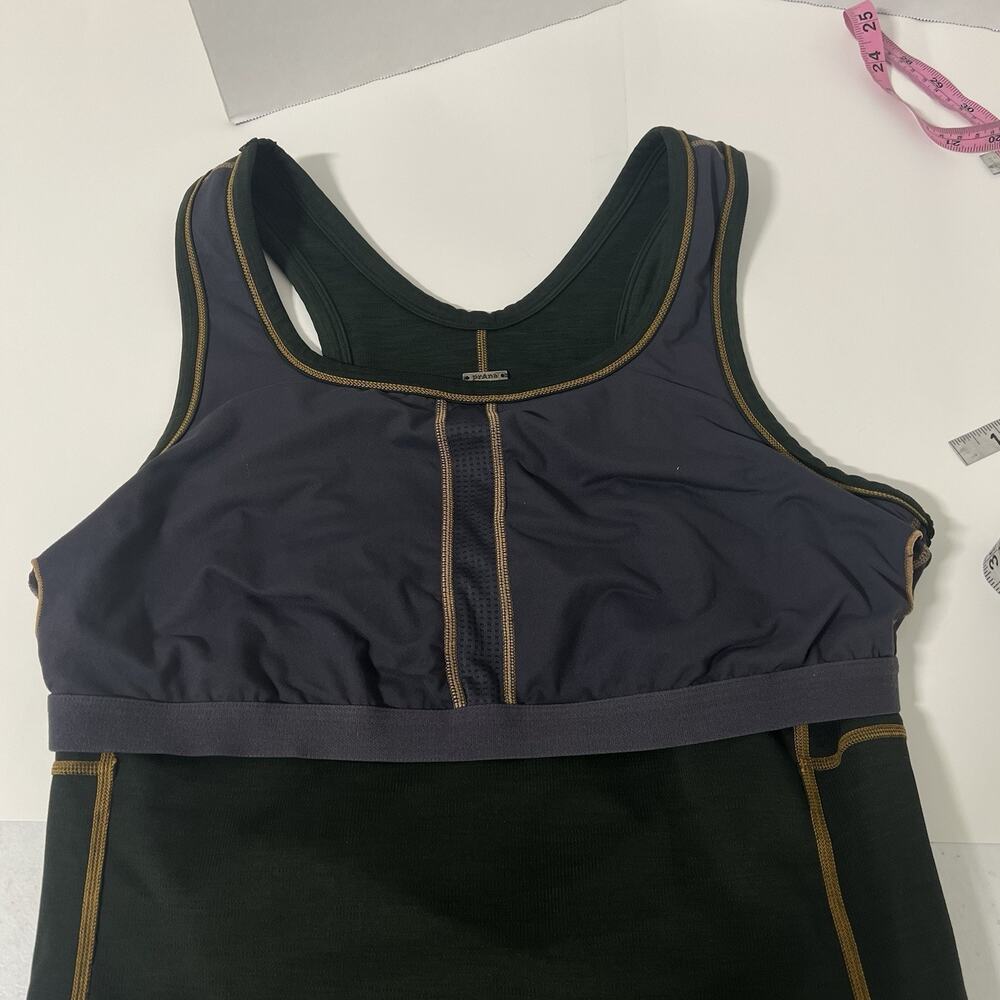 prAna Becksa Tank Top Olive Green Built-In Shelf Bra Women's Size XL Yoga Pilate - Picture 8 of 12